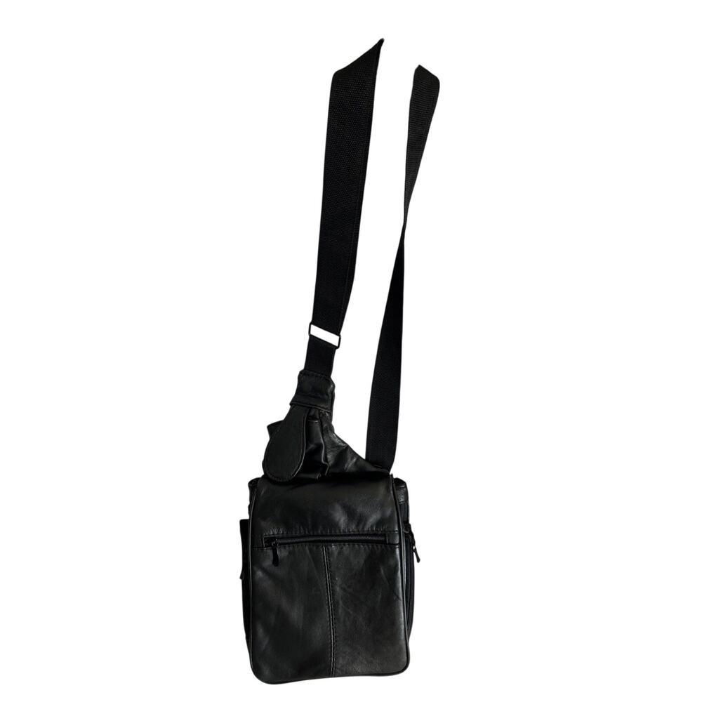 DB Design Crossbody Sling Bag Leather Purse Travel Organizer Bag Unisex